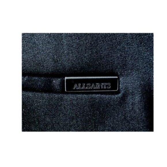 AllSaints Ember Women's 4 Satin Waist Tuxedo Slit Leg Crop Trousers NWT - Picture 8 of 8